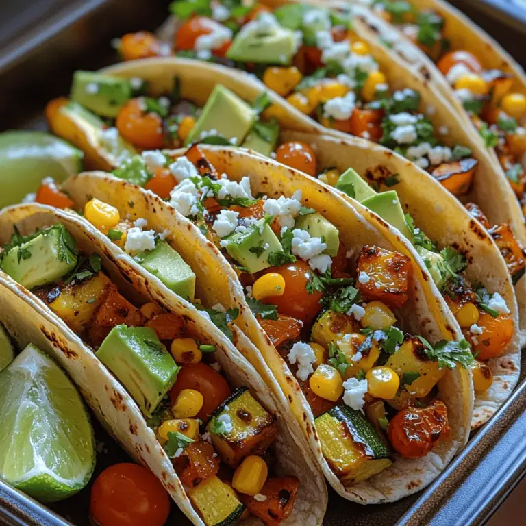 Crispy roasted vegetable tacos are more than just a meal; they embody a celebration of flavors, colors, and textures that cater to a variety of dietary preferences. As the world increasingly embraces plant-based diets, these tacos stand out as a vibrant and healthy option that satisfies both the palate and nutritional needs. The versatility of tacos makes them an ideal canvas for seasonal vegetables, allowing you to incorporate whatever fresh produce is available. Whether you’re a seasoned vegan or simply looking to embrace more plant-based meals, crispy roasted vegetable tacos offer a delightful, nutritious experience that can be enjoyed by everyone.