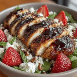 Balsamic Roasted Strawberry Chicken Salad Recipe