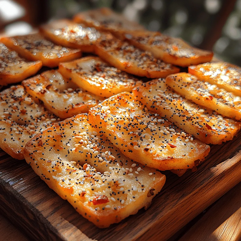 Toasty Everything Bagel Chips are a deliciously crunchy snack that pays homage to the beloved everything bagel. These chips are perfect for dipping in hummus, spreading with cream cheese, or simply enjoying on their own. With their savory blend of garlic, onion, sesame, and poppy seeds, they offer a satisfying crunch that elevates any snack time. The beauty of this recipe lies not only in its delightful flavor but also in its simplicity, making it a great addition to your culinary repertoire.