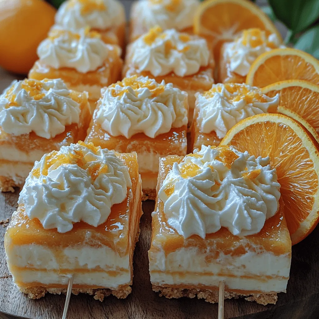 Presentation is key when it comes to serving desserts that not only taste good but also look appealing. For your Silky Orange Creamsicle Bars, consider these creative presentation ideas to elevate your dessert: