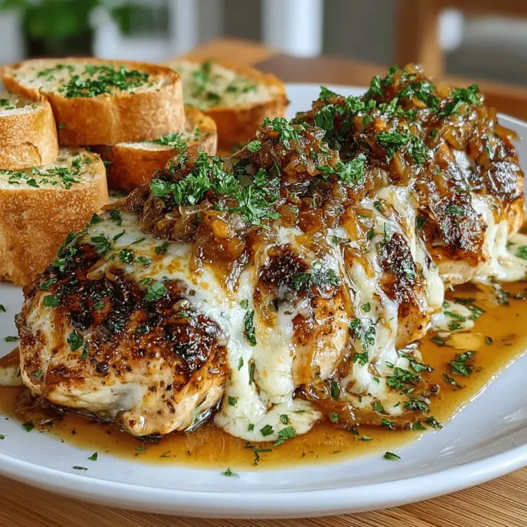 When it comes to comfort food, few dishes can rival the heartwarming appeal of French onion chicken. This savory crockpot creation combines tender, juicy chicken with the rich, caramelized flavors of onions, all topped with a decadent layer of melted Gruyère cheese. It’s a dish that warms the soul and satisfies the appetite, making it an ideal choice for family dinners or cozy gatherings.