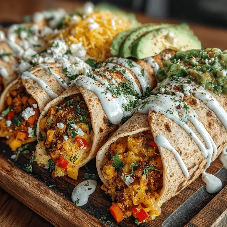 In the quest for nutritious and delicious meals, the Spiced Chickpea & Carrot Wraps with Creamy Yogurt Sauce stands out as a vibrant and satisfying option that caters to both health enthusiasts and flavor seekers alike. This recipe marries wholesome ingredients with an array of spices, resulting in a wrap that is not only quick to prepare but also bursting with flavor. Whether you're looking for a quick lunch on a busy workday or a light dinner that won't weigh you down, these wraps offer a delightful solution that can be enjoyed by everyone.