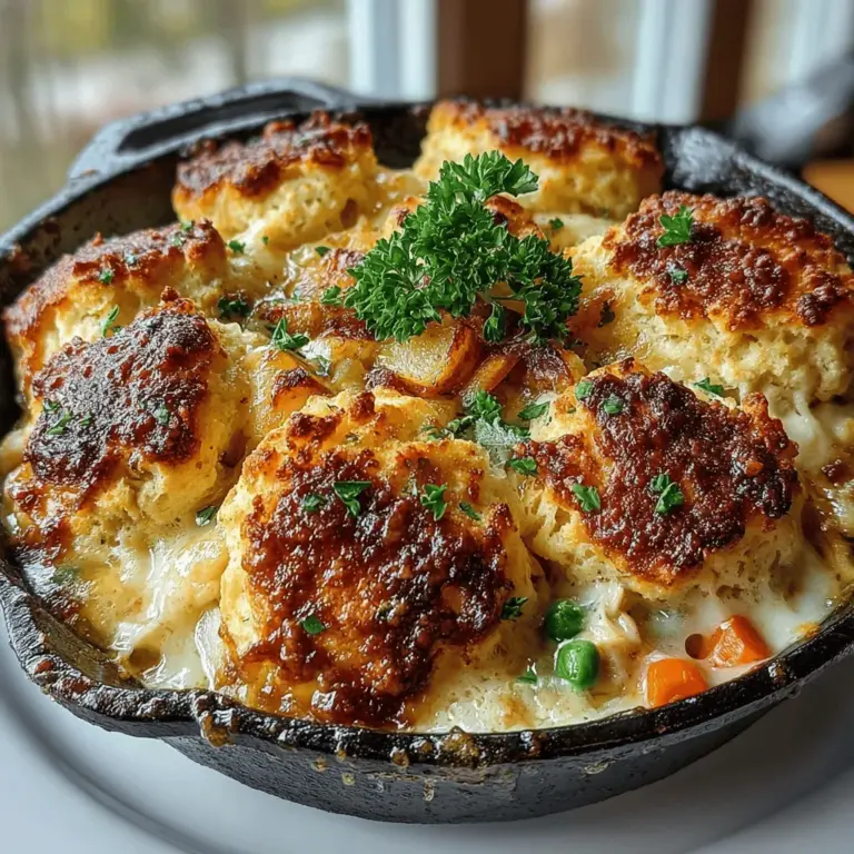 Comfort food holds a special place in our hearts and kitchens, providing warmth, nostalgia, and satisfaction at the end of a long day. It often evokes fond memories of family gatherings, cherished recipes passed down through generations, and cozy dinners shared with loved ones. Among the myriad of comfort food options available, the Savory Cheddar Herb Biscuit Pot Pie stands out as a quintessential dish that combines the rich flavors of a savory chicken filling with the warmth of fluffy, herb-laden biscuits.