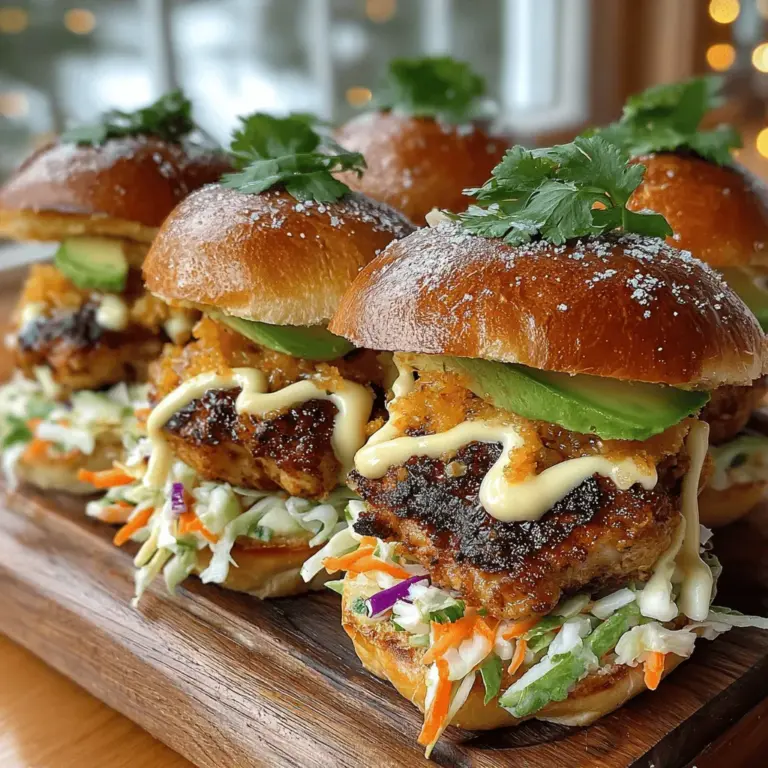 If you're on the lookout for a dish that packs a punch of flavor while being easy to prepare, look no further than Spicy Zing Sriracha Lime Chicken Sliders. These sliders combine the fiery kick of Sriracha with the refreshing zest of lime, all nestled between soft slider buns. Whether you're hosting a casual get-together, enjoying a weeknight dinner, or simply craving something delicious, these sliders are sure to impress your family and friends. The unique combination of spicy, tangy, and crunchy elements makes this dish a standout choice for any occasion, elevating your meal experience to new heights.