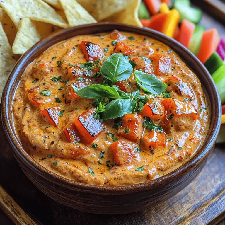 In the world of culinary delights, creamy dips hold a special allure. They serve as the perfect accompaniment for a variety of dishes, transforming simple gatherings into memorable feasts. Whether it's a casual get-together, a festive celebration, or a cozy night in, the right dip can elevate your snacking experience. Among the many options available, the Creamy Roasted Red Pepper Dip stands out as a particularly vibrant and flavorful choice, captivating the taste buds with its rich and savory profile.