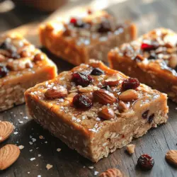 In a world where healthy snacks can often feel bland or unsatisfying, the Nutty Bliss Sweet Almond Butter Oat Bars stand out as a delightful treat that combines nutrition and flavor in every bite. With their hearty texture and rich taste, these bars are perfect for anyone looking to maintain a balanced diet without sacrificing enjoyment. Packed with wholesome ingredients like rolled oats, almond butter, and a medley of fruits and nuts, these oat bars are not only easy to make but also provide a perfect balance of sweetness and crunch.