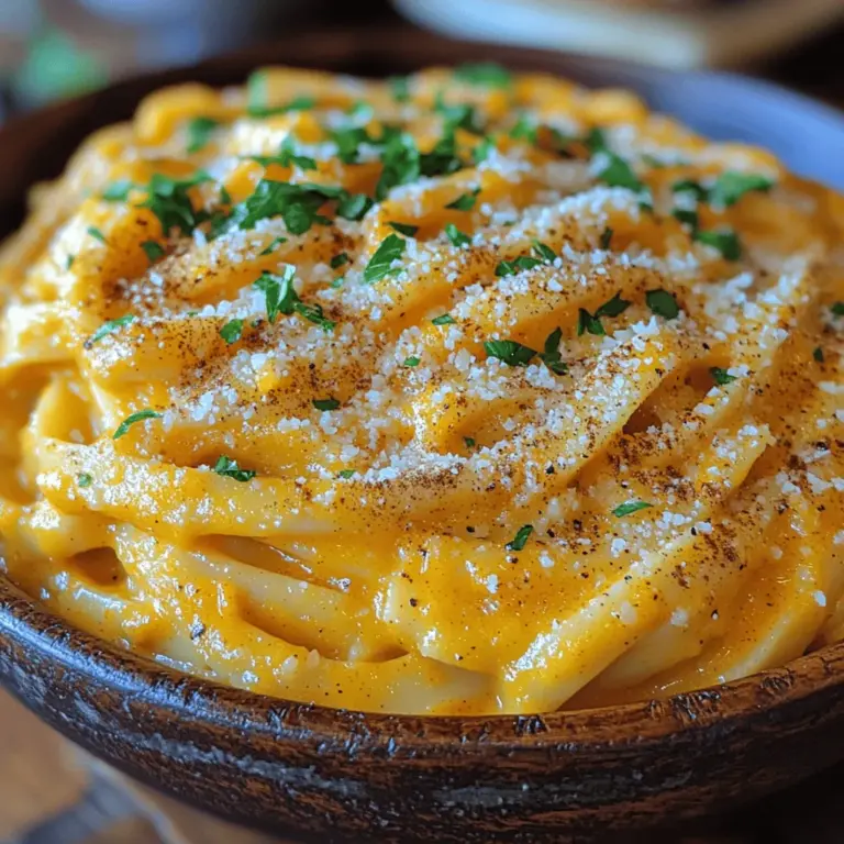 As the leaves change color and the air turns crisp, the allure of comfort food becomes irresistible. One dish that beautifully embodies the essence of the fall season is Creamy Pumpkin Alfredo Pasta. This delightful recipe combines the rich, velvety texture of Alfredo sauce with the warm, earthy notes of pumpkin, creating a comforting meal perfect for chilly evenings. It’s a dish that not only satisfies the palate but also evokes the cozy feelings associated with autumn gatherings and family dinners.