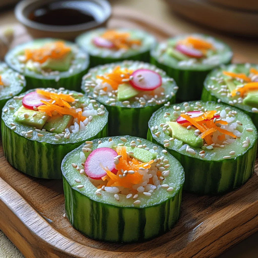 In the ever-evolving culinary landscape, sushi has transcended its traditional boundaries, inspiring a myriad of creative dishes that cater to diverse palates and dietary preferences. One such delightful creation is Crunchy Cucumber Sushi Bites, a fresh, healthy, and fun appetizer that not only tantalizes the taste buds but also adds a vibrant touch to any gathering. These sushi bites are a perfect blend of flavors and textures, showcasing the crispness of cucumbers paired with the savory essence of sushi rice and an array of colorful toppings.