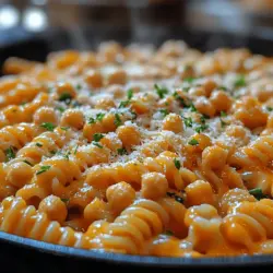 Creamy Buffalo Chickpea Pasta is a dish that beautifully marries bold flavors with comforting textures, making it a standout meal for any occasion. This recipe takes the classic combination of pasta and creamy sauce and elevates it with the spicy zing of buffalo sauce and the hearty goodness of chickpeas. Whether you’re a busy weekday cook or planning for a cozy weekend dinner, this dish promises satisfaction with every bite.