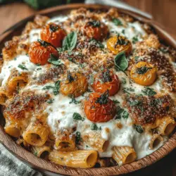 In the realm of comfort food, few dishes can evoke the same sense of warmth and satisfaction as a beautifully crafted pasta dish. Among the myriad of pasta recipes, our Creamy Roasted Tomato & Garlic Pull-Apart Pasta stands out as a true culinary delight. This dish is not merely a meal; it is a celebration of fresh, simple ingredients that come together to create a symphony of flavors. With its creamy texture, roasted vegetables, and gooey cheese, this recipe is the perfect choice for family gatherings, special occasions, or a cozy night in.