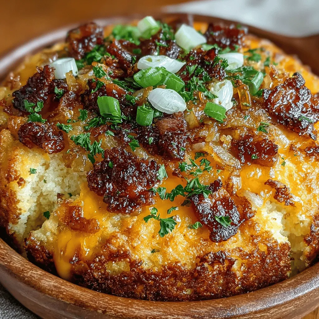 When it comes to comfort food, few dishes can rival the heartwarming satisfaction of a Smoky Gouda & Bacon Grits Bake. This recipe is a delightful fusion of creamy, stone-ground grits, rich smoked Gouda cheese, and crispy bacon, creating a dish that is as versatile as it is delicious. Whether served as a hearty breakfast to start your day or as a savory side dish at a dinner gathering, this grits bake promises to impress and satisfy. With its inviting aroma and creamy texture, it's a dish that embodies the spirit of Southern hospitality.