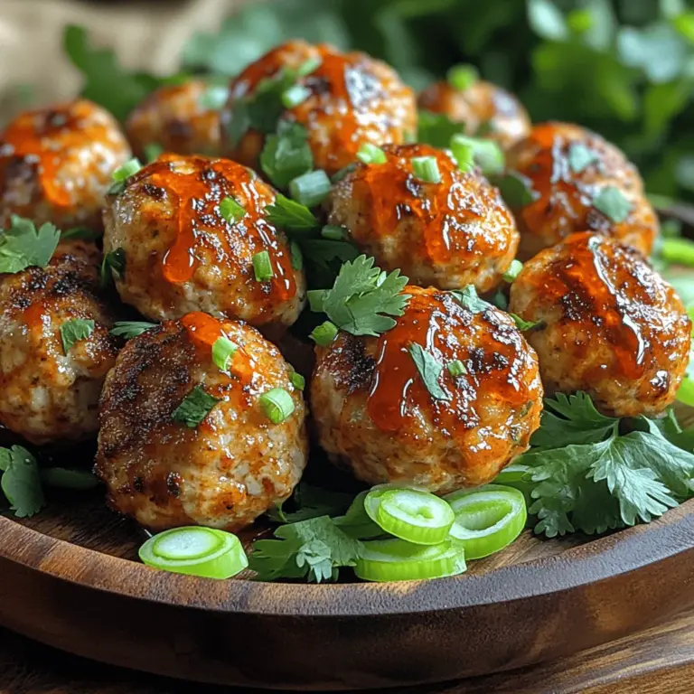 One of the standout features of Fiery Sriracha Turkey Meatballs is the health-conscious choice of ingredients. Ground turkey is a lean protein that is lower in fat compared to ground beef or pork. This makes it an excellent option for those looking to reduce their caloric intake while still enjoying a hearty meal. In fact, ground turkey typically contains about 10-20% fat, depending on whether it is made from light or dark meat, whereas ground beef can contain upwards of 30% fat. By choosing ground turkey, you are opting for a nutritious source of protein that supports muscle growth and overall health.