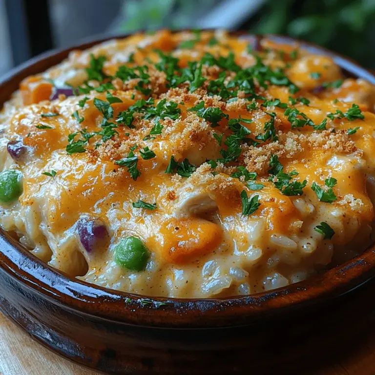 In the realm of comfort food, few dishes warm the soul quite like a Cozy Creamy Chicken & Rice Casserole. This beloved recipe embodies the essence of home-cooked meals, making it an ideal choice for family dinners or a cozy gathering with friends. The dish harmoniously blends tender chicken with a creamy soup base, wholesome vegetables, and a delightful layer of melted cheese, creating an irresistible combination that appeals to all ages.