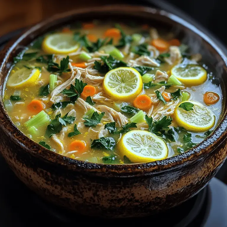 In the realm of culinary delights, few dishes evoke the warmth and comfort of a hearty soup, and Zesty Mediterranean Lemon Chicken Soup is no exception. This delightful recipe embodies the essence of Mediterranean flavors, combining the brightness of lemon with tender chicken and a medley of fresh vegetables. It is a dish that not only nourishes the body but also warms the soul, making it a perfect addition to any meal rotation, whether for a cozy family dinner or an elegant gathering.