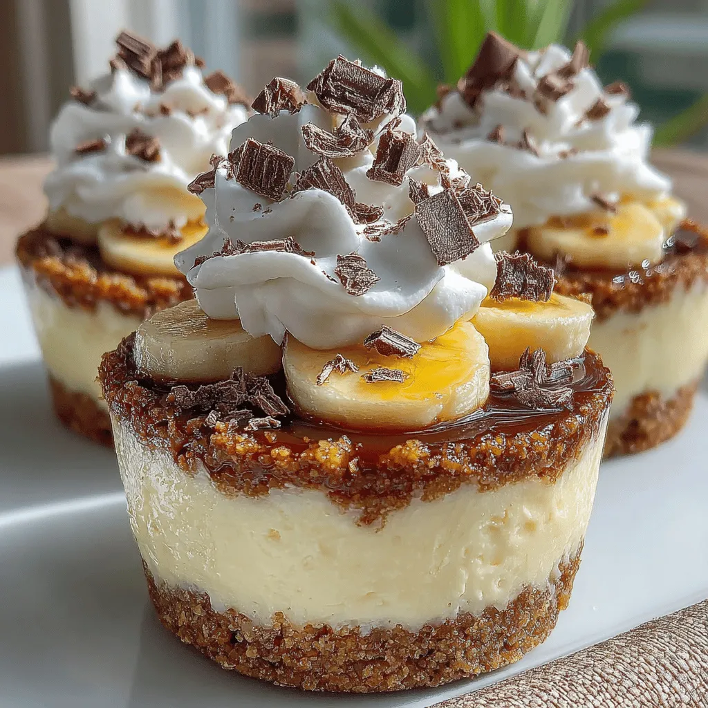 Creating the perfect Banana Bliss No-Bake Pie Cups involves selecting high-quality ingredients that each play a vital role in achieving the desired flavor and texture. Here’s a closer look at the essential components of this delightful dessert: