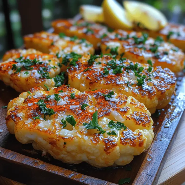 In the realm of plant-based cuisine, cauliflower has emerged as a versatile superstar, capturing the attention of home cooks and professional chefs alike. This humble cruciferous vegetable, often relegated to a supporting role on our plates, is now taking center stage, particularly in the form of Golden Parmesan Cauliflower Steaks. This recipe not only highlights the unique texture and flavor of cauliflower but also elevates it with a savory, cheesy crust that appeals to both vegetarians and meat-lovers alike. Whether you’re seeking a stunning side dish or a wholesome main course, these roasted cauliflower steaks are sure to impress.