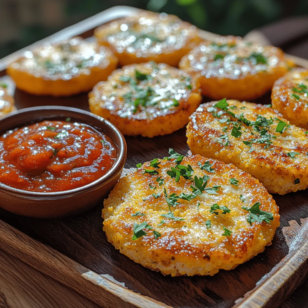 Crispy Parmesan polenta rounds are a delightful culinary creation that elevates the humble cornmeal to gourmet status. With their golden exterior and creamy interior, these rounds are perfect for a variety of occasions, whether served as a snack, appetizer, or side dish. The combination of rich Parmesan cheese and the satisfying crunch of the fried or baked polenta creates a mouthwatering experience that is sure to please any palate.