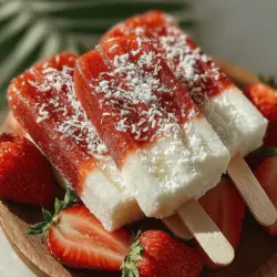 Creating delicious Frozen Strawberry Coconut Pops at home is not just a fun activity; it’s a rewarding experience that allows you to enjoy a fresh and healthy treat tailored to your taste. Follow these detailed instructions to ensure your pops come out perfectly every time.