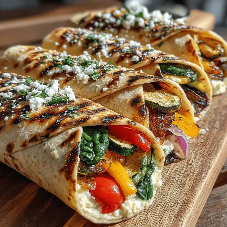 In recent years, there has been a growing appreciation for plant-based meals, driven by an increasing awareness of health, sustainability, and ethical eating. As more individuals seek to incorporate nutritious options into their diets, recipes that highlight the flavors and textures of fresh vegetables are becoming increasingly popular. Among these, the Sizzling Grilled Veggie & Hummus Wraps stand out as a delicious and nutritious choice, perfect for lunches or light dinners. This recipe not only showcases the vibrant colors and flavors of seasonal produce but also delivers a satisfying meal that can be prepared quickly and enjoyed by everyone.