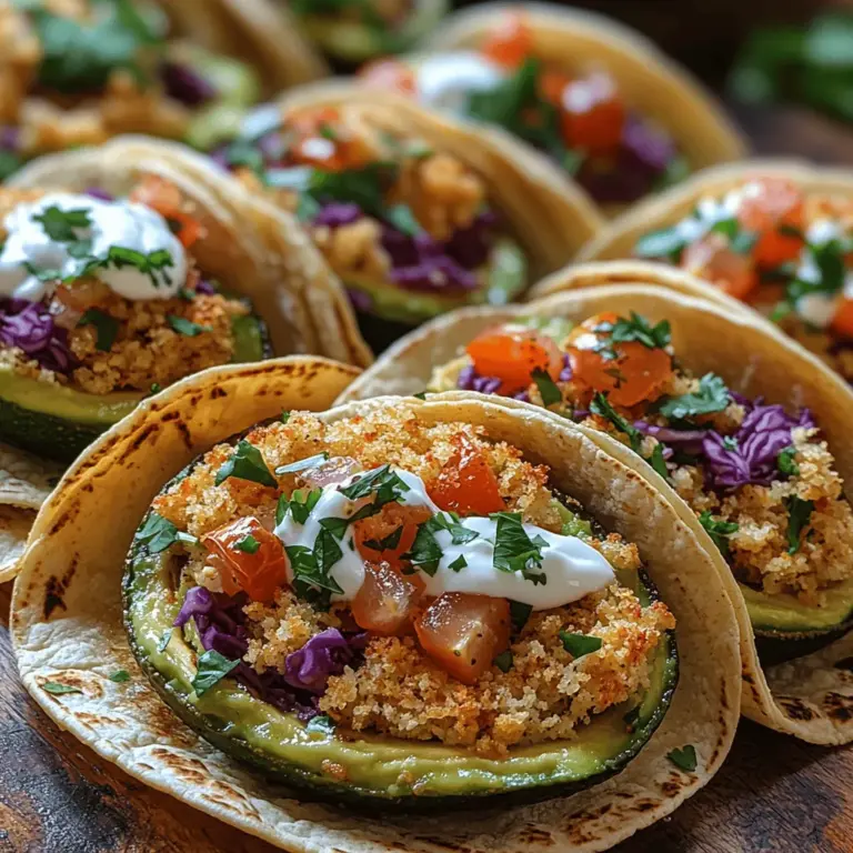 To achieve that irresistible crunch that makes baked avocado tacos so delightful, the breadcrumb mixture plays a crucial role. Start by selecting high-quality breadcrumbs; panko breadcrumbs are particularly recommended for their airy texture and superior crunch. In a medium-sized mixing bowl, combine about one cup of panko breadcrumbs with spices such as garlic powder, onion powder, smoked paprika, and a pinch of salt.