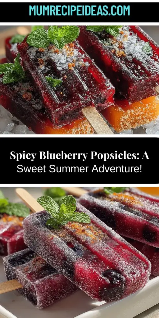 Beat the summer heat with a Spicy Blueberry Popsicle Delight that combines sweet blueberries, zesty lime, and a hint of chili for a refreshing twist! This unique homemade treat is not only delicious but also packed with health benefits from antioxidant-rich blueberries and hydrating coconut water. Perfect for family fun, summer barbecues, or simply indulging your adventurous palate, these popsicles are a guilt-free way to enjoy a chill treat. Dive into the recipe for a burst of flavor and wellness this season!