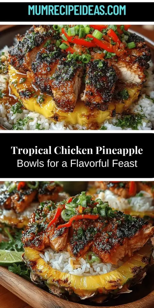 Experience the vibrant flavors of summer with Sweet & Savory Grilled Chicken Pineapple Bowls. This delightful dish combines perfectly marinated, juicy chicken with sweet, fresh pineapple, creating an eye-catching and delicious meal. Ideal for barbecues or family dinners, these bowls are not only visually stunning but also healthy and packed with protein. Follow our step-by-step guide to marinate, grill, and assemble this tropical delight that will impress family and friends alike!