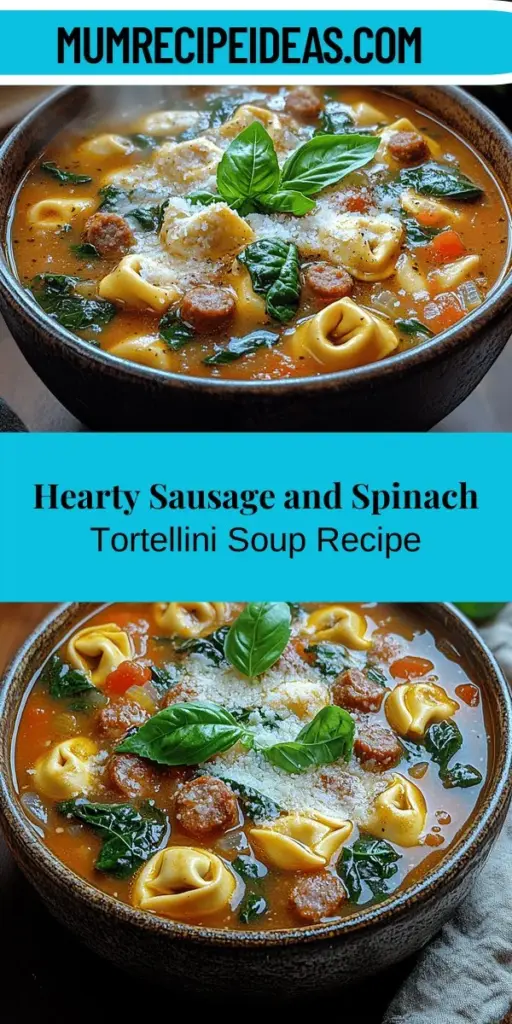 Warm up your mealtime with this Cozy Sausage and Spinach Tortellini Soup, a delightful recipe perfect for any season! Packed with the savory goodness of Italian sausage, fresh spinach, and delicious cheese tortellini, this soup offers both comfort and nutrition. Easy to prepare and customizable, it’s a great option for family dinners or cozy nights in. Discover how to create this heartwarming dish that not only fills your belly but also warms your soul.