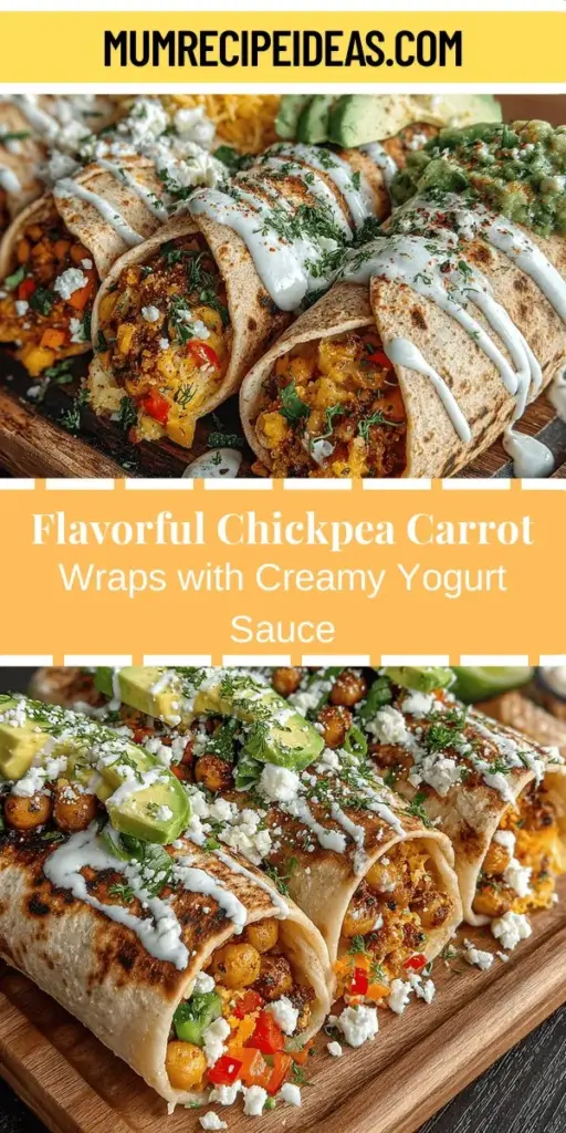 Discover the perfect blend of nutrition and flavor with Spiced Chickpea & Carrot Wraps, drizzled with a creamy yogurt sauce! This vibrant meal is not only quick to prepare but also packed with protein from chickpeas and vitamins from carrots. Ideal for lunch or dinner, these wraps accommodate a variety of dietary needs, making them a popular choice for everyone. Dive into this delicious recipe and experience a satisfying, wholesome meal that supports your health goals!