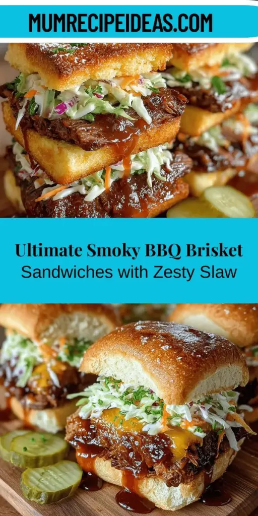 Indulge in the ultimate comfort food with Smoky BBQ Brisket Sandwiches complemented by zesty slaw. This mouthwatering dish features tender, smoky brisket soaked in rich BBQ sauce and topped with a crunchy, refreshing slaw that creates a perfect flavor balance. Master the art of slow cooking brisket and crafting a vibrant slaw to elevate your BBQ experience. Perfect for gatherings, let this satisfying meal bring people together and create lasting memories around the table.