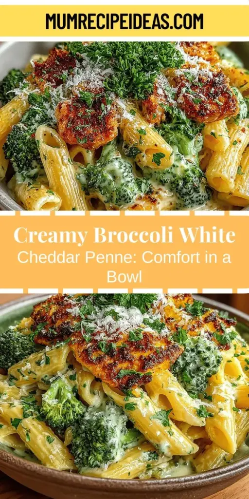 Savor the comfort of creamy pasta with this delightful Creamy Broccoli White Cheddar Penne recipe. Perfect for a quick weeknight dinner or a cozy weekend treat, this dish combines al dente penne, vibrant broccoli, and a rich white cheddar cheese sauce. Easy to prepare and absolutely satisfying, you’ll love the balance of flavors and textures. Plus, learn about the nutritional benefits of broccoli and tips for making this dish even more delicious. Get ready to indulge!