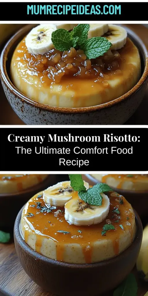 Savor the rich, creamy delight of mushroom risotto, a classic Italian dish perfect for any occasion. This easy recipe highlights the essential elements: high-quality Arborio rice, fresh mushrooms, and a mix of aromatic flavors. Learn the unique cooking techniques that create a velvety texture, while savoring the earthy goodness of each ingredient. Ideal for cozy dinners or elegant gatherings, this mushroom risotto is sure to impress family and friends alike. Discover how to master this comforting dish and enjoy the culinary journey it offers.