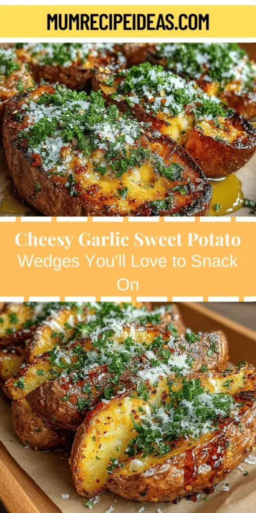 Discover the perfect blend of flavor and nutrition with Cheesy Garlic Bliss Sweet Potato Wedges! These deliciously crispy wedges are a healthy alternative to traditional snacks, featuring sweet potatoes rich in vitamins and antioxidants. Enhanced with garlic and Parmesan, every bite offers a satisfying crunch paired with mouthwatering taste. Ideal for appetizers, side dishes, or snacks, this recipe will delight everyone at your table while elevating your snacking game!