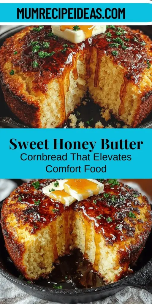 Discover a delicious new take on a classic favorite with Sweet Honey Butter Baked Cornbread. This recipe elevates traditional cornbread with a delightful blend of honey and butter, resulting in a sweet, rich topping that enhances its warm, fluffy texture. Perfect for breakfast, dinner, or dessert, this versatile dish makes an excellent pairing with hearty meals like chili or barbecue. Embrace the comforting taste of homemade cornbread that is sure to become a staple in your kitchen.