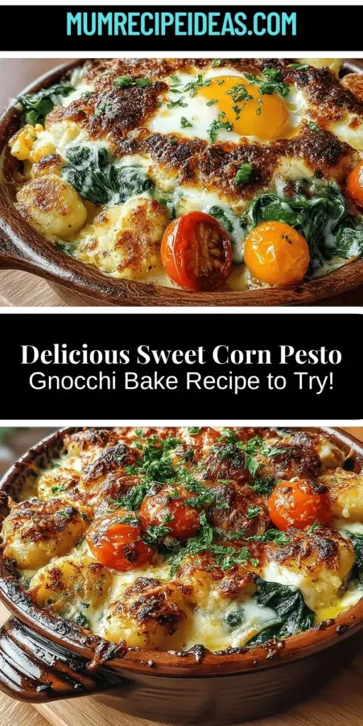 Discover the joys of Sweet Corn Pesto Gnocchi Bake, a charming dish that combines the creamy texture of gnocchi with the sweet, vibrant flavors of fresh corn and basil pesto. This delightful recipe is a crowd-pleaser, perfect for family meals or gatherings. With its colorful ingredients, rich taste, and comforting texture, it satisfies both adults and kids. Explore the simple steps to create this delicious bake that will impress your guests and delight your taste buds.