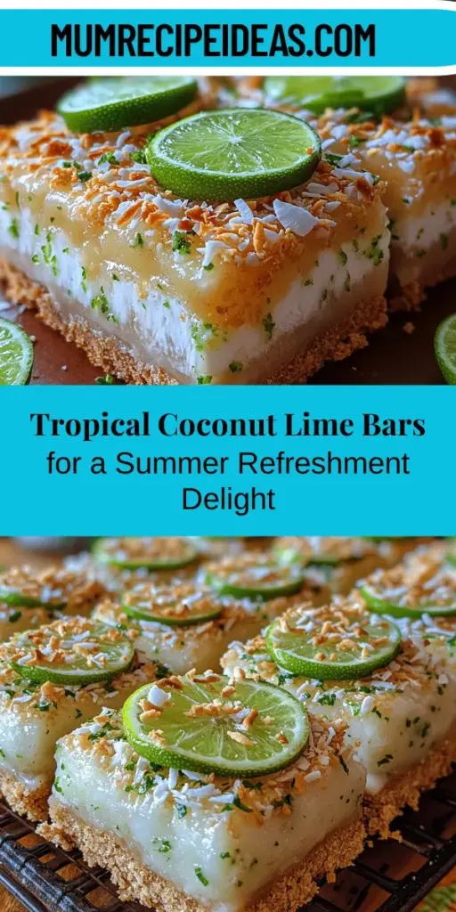 Indulge in a taste of the tropics with these Tropical Breeze Frozen Coconut Lime Bars! Perfect for warm gatherings, these bars blend creamy coconut and zesty lime into a refreshing treat that evokes sunny beach days. Learn the key ingredients and straightforward preparation steps to create this delightful dessert that’s not only delicious but also healthy. With serving ideas and storage tips included, you can easily elevate your dessert game. Enjoy a mini-vacation for your taste buds!