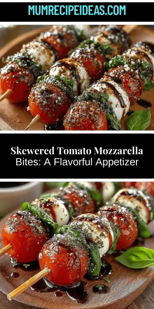Discover the joy of making delicious Tomato Mozzarella Caprese Bites, a fun and vibrant twist on traditional Caprese salad. These bite-sized skewers combine juicy cherry tomatoes, creamy mozzarella balls, and fragrant basil for an irresistible appetizer. Easy to prepare and visually stunning, they are perfect for any occasion, from casual gatherings to elegant dinners. Drizzle with balsamic glaze and olive oil for an extra flavor boost. Elevate your entertaining game with this simple yet delightful dish!
