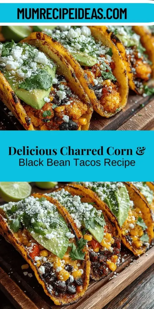 Discover the vibrant flavors of Charred Corn & Black Bean Tacos, a delightful vegetarian dish that's perfect for any occasion. These tacos are packed with nutritious ingredients like sweet, charred corn and hearty black beans, making them a satisfying choice for plant-based meals. Easy to prepare and full of fresh vegetables, they offer a colorful and flavorful option that everyone will love. Elevate your dinner game with this delicious recipe, perfect for weeknight dinners or entertaining guests!