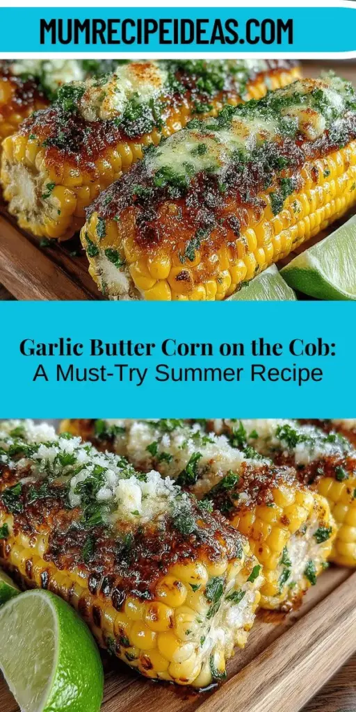 Discover the ultimate summer treat with this Garlic Butter Corn on the Cob recipe! Perfect for those sunny BBQs and picnics, this dish combines the natural sweetness of fresh corn with rich, aromatic garlic butter. Simple to prepare with grilled or boiled methods, it's made even more delightful with ingredients like parsley and smoked paprika. Elevate your outdoor gatherings with this irresistible side that pairs beautifully with grilled meats and fresh salads. Enjoy the burst of flavor in every bite!