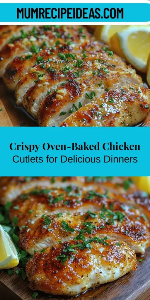 Discover the joy of making crispy oven-baked chicken cutlets with this easy and flavorful recipe. Perfect for family dinners or gatherings, these cutlets deliver a satisfying crunch without the excess oil of frying. The recipe utilizes lean chicken breasts, panko breadcrumbs, and a variety of seasonings to achieve a deliciously crispy exterior and tender interior. Serve them with fresh salads, roasted vegetables, or zesty dipping sauces for a meal that impresses everyone at the table. Enjoy healthier cooking while still savoring classic comfort food!