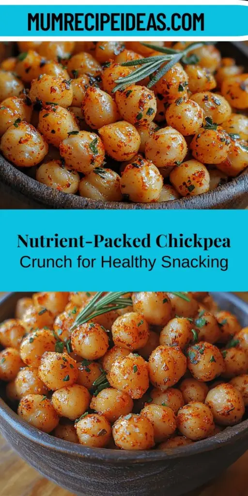 Discover the Chickpea Crunch Delight, a nutritious and satisfying snack that's a perfect alternative to unhealthy options. Packed with protein, fiber, vitamins, and minerals, chickpeas are the star ingredient in this simple roasted treat. Learn how to make perfectly crunchy chickpeas with customizable flavors using spices and herbs. Enjoy them alone, mix them into salads, grain bowls, or soups for a delicious boost. Embrace healthy eating with this versatile recipe!