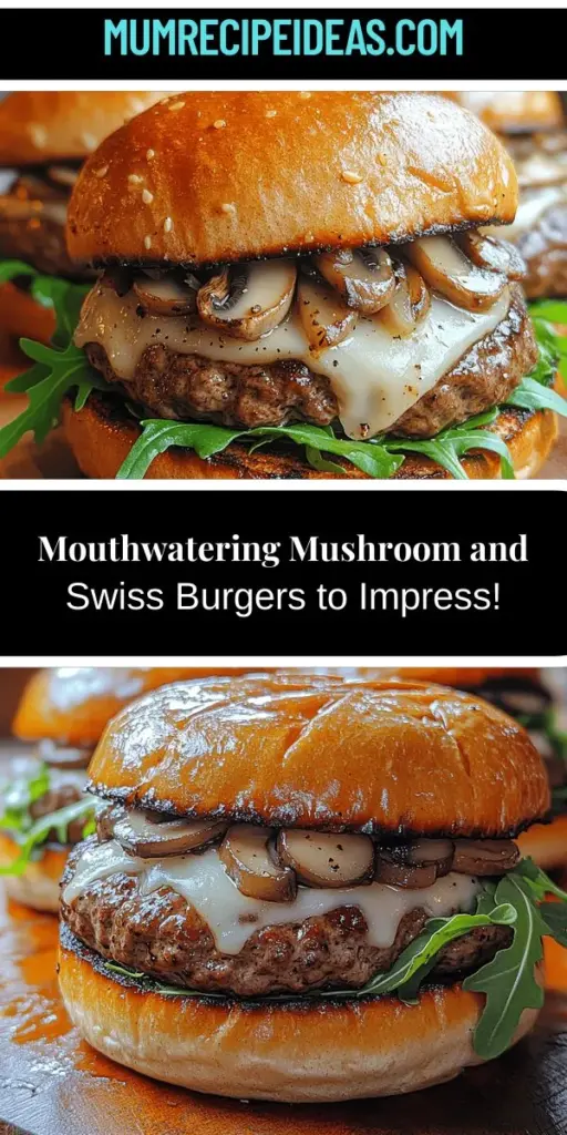 Discover the joy of homemade burgers with this savory mushroom and Swiss burger recipe. This delightful dish combines the rich earthiness of cremini mushrooms with the creamy, nutty flavor of Swiss cheese, creating a unique twist on the classic burger. Learn how to select quality ingredients, mix the perfect patty, and master the cooking process to achieve gourmet results right in your kitchen. Perfect for a family dinner or a weekend barbecue, this recipe is sure to impress!