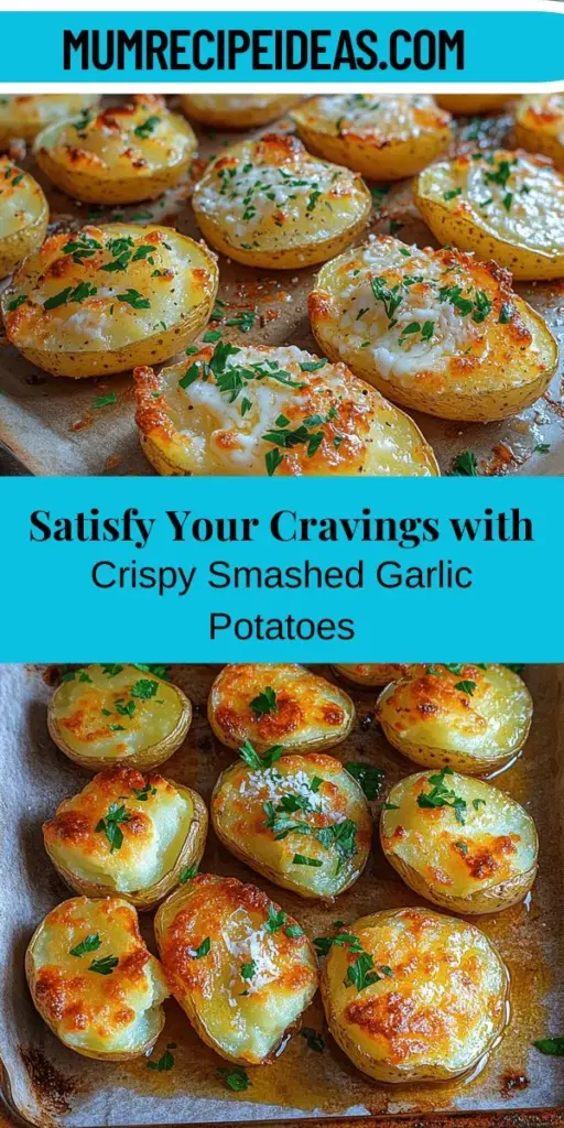 Discover the irresistible charm of crispy smashed garlic potatoes with this simple recipe that elevates the humble potato into a crispy, flavorful delight. Perfect for any meal, these potatoes feature a fluffy interior and a golden, crunchy exterior, enhanced by roasted garlic and high-quality olive oil. Ideal as a side dish or snack, they’re easy to prepare and will impress your family and friends with both taste and presentation. Enjoy this comforting dish that celebrates flavor and texture!