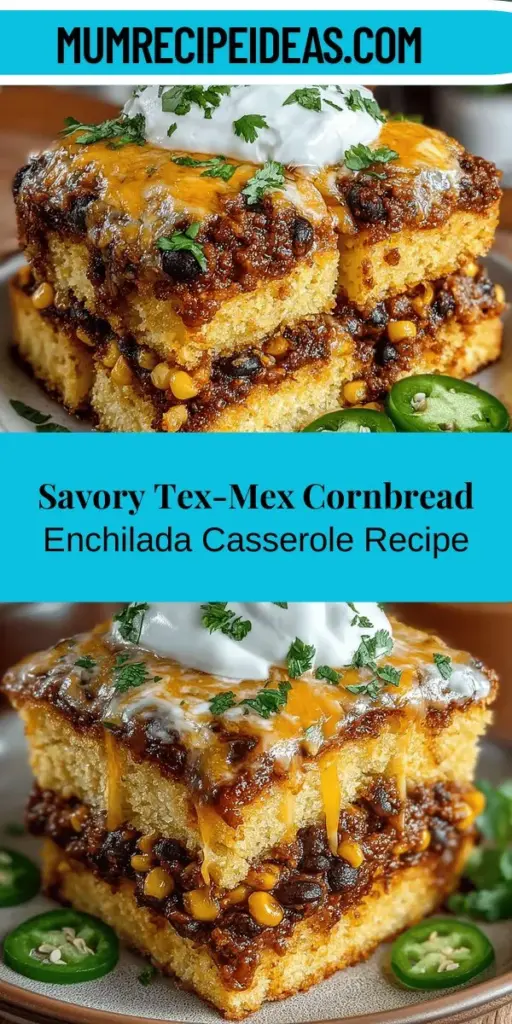 Discover the deliciousness of Tex-Mex Cornbread Enchilada Casserole, a comforting dish that blends the bold flavors of Mexican cuisine with classic American comfort food. This easy-to-make casserole features fluffy cornbread layered with savory enchilada fillings, perfect for family dinners or potlucks. Packed with nutritious ingredients like black beans, corn, and cheese, it offers a delightful mix of textures and flavors. Enjoy a meal that brings everyone together and satisfies every palate.