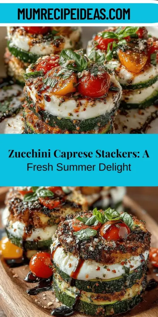 Discover the deliciousness of Grilled Zucchini Caprese Stackers, a vibrant take on the classic Caprese salad. This recipe features hearty grilled zucchini, ripe cherry tomatoes, and creamy mozzarella, creating a visually stunning and flavorful dish perfect for any occasion. Easy to prepare, these stackers are not only a feast for the eyes but also a healthy choice, packed with nutrients. Elevate your next gathering or weeknight meal with this delightful summer dish!