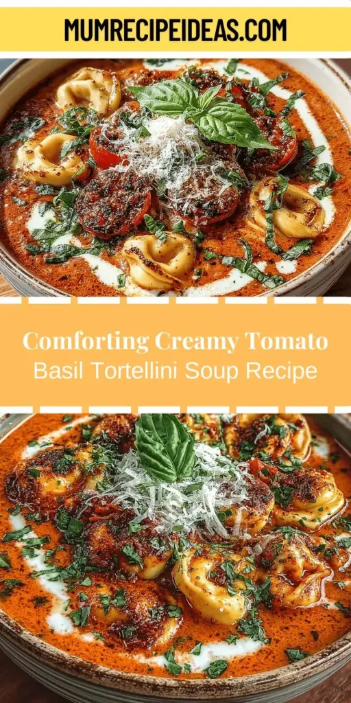 Indulge in the comforting richness of creamy tomato basil tortellini soup, the perfect dish for any season. This simple and satisfying recipe combines tender cheese tortellini with a velvety tomato base, flavored with fresh basil, garlic, and olive oil. Ideal for busy days, it can be prepared in no time, making dinner a breeze without sacrificing taste. Enjoy a warm bowl of this delicious soup and create lasting memories around the table!