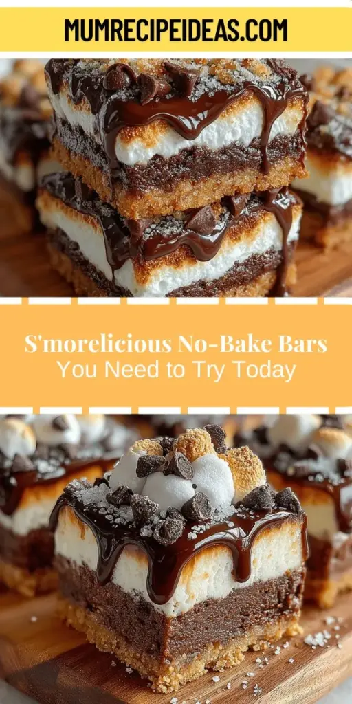 Dive into the world of no-bake desserts with S'morelicious No-Bake Bars! Perfect for warm days, these bars blend the nostalgic flavors of classic s'mores with a hassle-free preparation method. Made with graham cracker crumbs, chocolate, and gooey marshmallows, they’re a crowd-pleaser for gatherings, picnics, or simply as a sweet treat at home. Easy to whip up and irresistibly delicious, these bars are sure to become a favorite addition to your dessert repertoire.