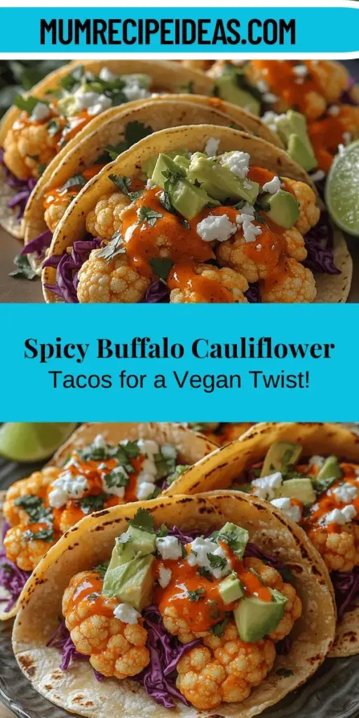 Discover a delicious twist on a classic favorite with Spicy Buffalo Cauliflower Tacos! This vegan delight combines crispy, spiced cauliflower with vibrant toppings and a creamy dressing for a satisfying meal that everyone will love. This recipe not only caters to plant-based diets but also brings together the bold flavors of Buffalo cuisine with the versatility of tacos. Perfect for gatherings, weeknight dinners, or meal prep, these tacos are sure to impress and tantalize your taste buds!