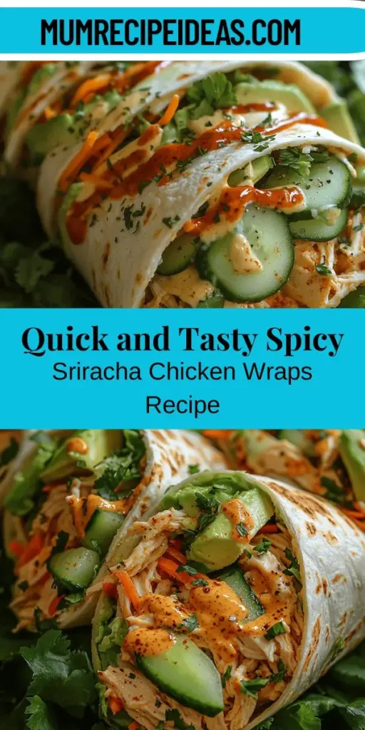 Elevate your meal prep with Spicy Sriracha Chicken Wraps, a delicious and quick option for busy days. This recipe combines shredded rotisserie chicken with zesty Sriracha, creamy mayonnaise, and fresh veggies for a flavorful experience. Perfect for lunch or dinner, these wraps are easy to customize with your favorite ingredients. Discover the step-by-step guide, serving suggestions, and variations to suit your taste preferences in this must-try culinary delight. Enjoy a wholesome meal without the fuss!