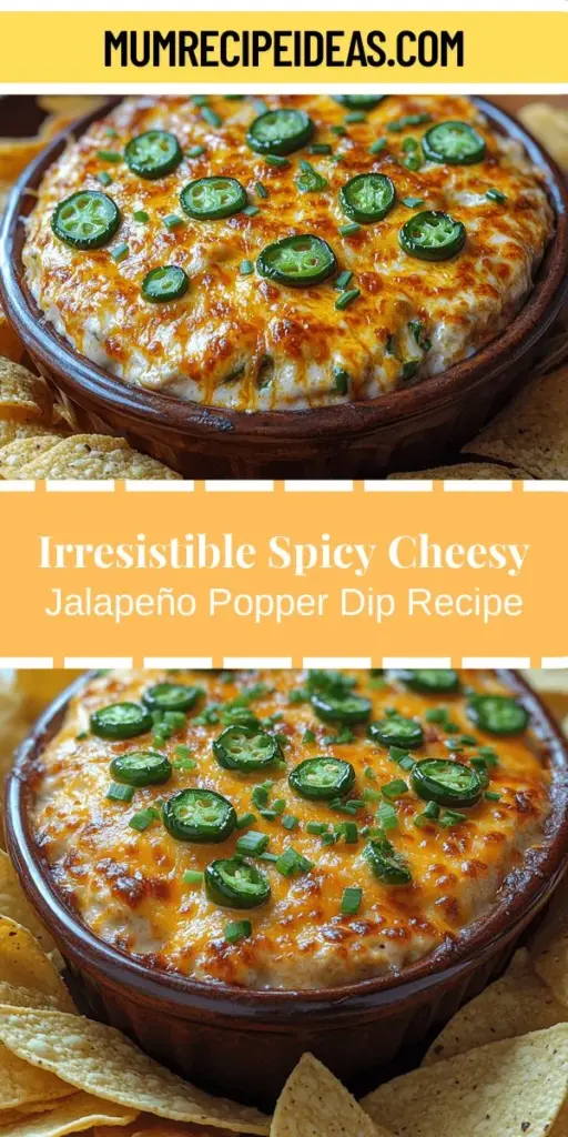 Elevate your gatherings with this Spicy Cheesy Jalapeño Popper Dip, a deliciously creamy blend of cheeses and fiery jalapeños that will have your guests coming back for more. Perfect for game days, potlucks, or movie nights, this easy-to-make dip combines cream cheese, cheddar, mozzarella, and spices to create a delightful flavor explosion. Serve it with tortilla chips or fresh veggies, and watch it become the star of the show at your next event!