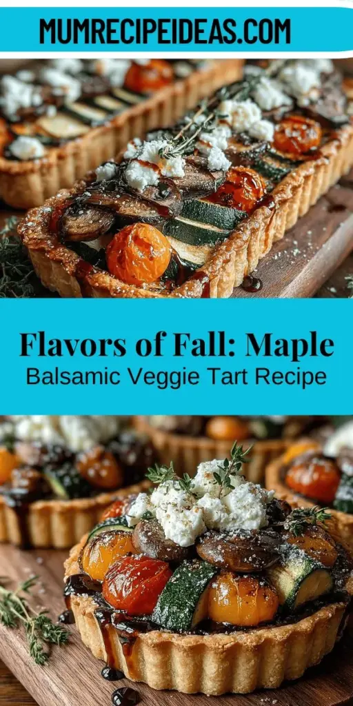 Elevate your culinary skills with Maple Balsamic Roasted Veggie Tarts, a perfect blend of sweet and tangy flavors. This recipe showcases a flaky tart crust topped with nutritious roasted vegetables like zucchini, red bell pepper, cherry tomatoes, and mushrooms, enhanced by a delectable maple balsamic glaze. Ideal for gatherings or a cozy family dinner, these vibrant tarts are not only visually stunning but also customizable to your taste. Embrace the deliciousness and impress your guests with this healthy and flavorful dish!